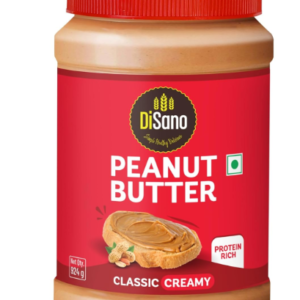 DiSano Classic Peanut Butter Creamy, 924g, 25g Protein, Roasted Peanuts, Zero Cholesterol & Trans Fat, Gluten Free, Ideal for Pre & Post-Workout, Healthy Spread for Breakfast & Snacking