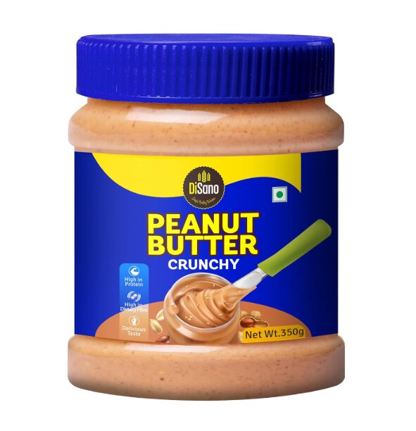 DiSano Peanut Butter, Crunchy, 25% Protein with Vitamins & Minerals, 350g