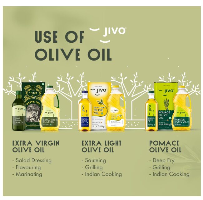 Jivo Extra Virgin Olive Oil 1 litre | Imported from Spain | Contains Vitamin E | Low in Saturated Fat | Natural Cooking Oil | Ideal for Dressings, Salad, and Soups, Dips & Marinades - Image 3