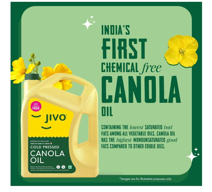 Jivo Canola Cold Press Edible Oil, Kachi Ghani mustard Oil & Chemical Free Cold Pressed Sunflower Oil (5L Each) | |Healthy Cooking for Daily use | Organic & natural Oil (15 Litres) - Image 2
