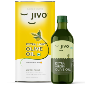 Jivo Extra light olive oil 5 Litre with Extra Virgin olive oil 1 Litre | Ideal for Roasting, Frying, Baking All type of Cuisines| Healthy Cooking Oil for Daily use | (Pack of 6L)