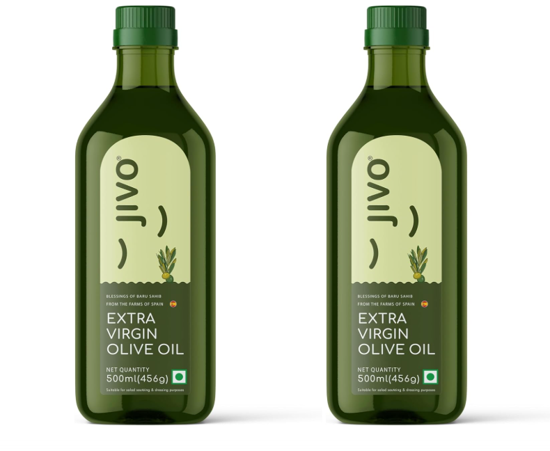 Jivo Extra Virgin Olive Oil 500 ML Pet Bottle | Imported from Spain | Contains Vitamin E | Cholesterol-Free| Natural and Cold Pressed Cooking Oil, for Dressings, Salad and Soups, Dips & Marinades
