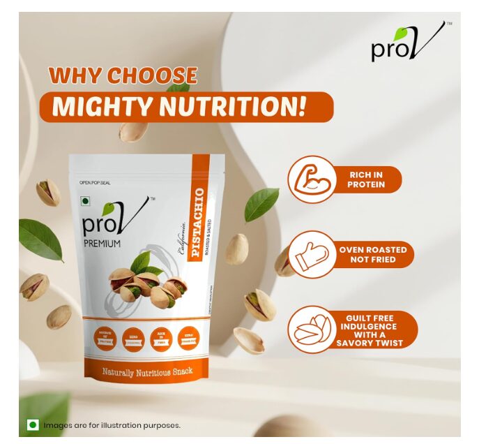 ProV Premium California Pistachios | Roasted & Lightly Salted | Rich in Protein, Fiber & Antioxidants | Crunchy Heart-Healthy Nut Snack | 250g - Image 2