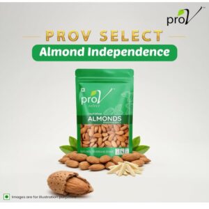 ProV Select - Almond Independence 1Kg| Dry Fruits- California Badam | Value Pack| Rich Source of Protein & High Energy | Crunchy, Healthy & Tasty Nuts | High In Fiber