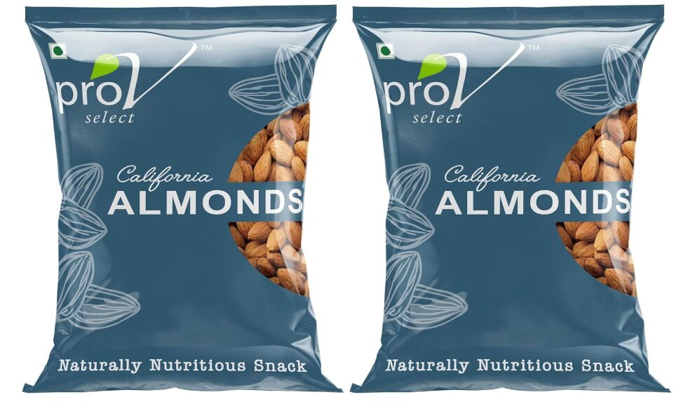 ProV Select California Almonds | Whole Raw Almonds | High Protein, Vitamin E & Antioxidants | No Mixing, No Middlemen | 200 g (Pack of 2)