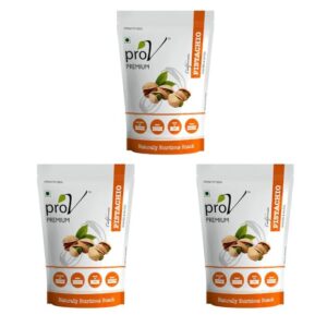 ProV Premium California Pistachios | Roasted & Salted Pistachio Nuts | Protein Rich, Antioxidant Dense | Premium Dry Fruits | 250 g (Pack of 3)