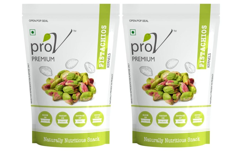 ProV Premium - Pistachio Kernel- 250gm| Deshelled Pistachios| Natural Antioxidants & Protein Rich| Natural Nutritional Powerhouse| (Pack of 2)