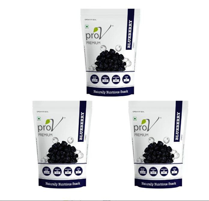 ProV Premium - Blueberry 250 gm| Tasty & Healthy Snacking| High in Antioxidants & Fiber| (Pack of 3)