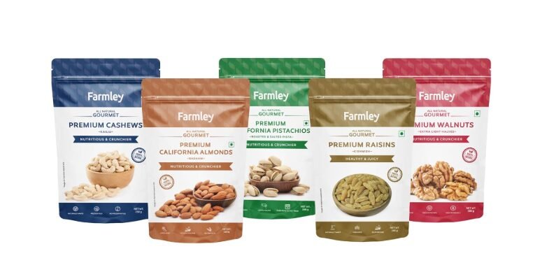 Farmley Premium Dry Fruits Combo 1 Kg I Almond + Cashew + Walnut + Raisin + Pistachios 200g each I Delicious and Nutritious