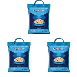 Kohinoor Super Value Basmati Rice, 6.25 Kg (25% Extra)| | Authentic Long-Grain Basmati Rice (Up to 20 mm) | Aromatic, Flavorful I Ideal for Pulao & Plain Rice (Pack of 3)