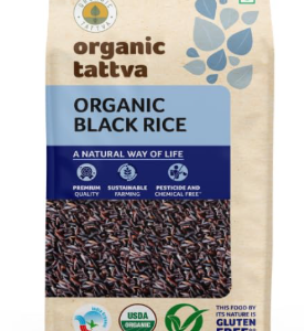 Organic Tattva 'Black Rice', All Natural, Aromatic Unpolished Kavuni Arisi (1Kg, Pack)
