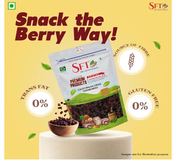 SFT Dried Cranberry I 200 Gram, Pack Of 1 I Dried Fruit, Berries, High Nutrient And Antioxidant No Added Preservatives - Image 2