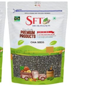 SFT Premium Chia Seeds 1 Kg, I Seeds for Eating | Seeds for Weight Management | Rich in Calcium, Omega-3, Protein, Fibre, & Non GMO (Pack of 2)