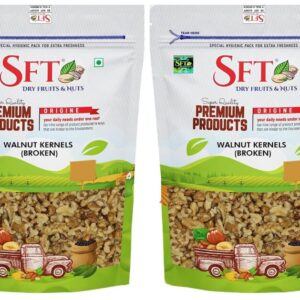 SFT Walnut Broken Kernels California | 1 Kg | Walnuts Without Shell, Akhrot, Dry Fruits, 100% Natural Akhrot, Rich in Proteins & Antioxidants (Pack Of 2)