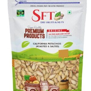 SFT Pistachios Roasted & Salted, Pista, 200g California, Rich In Protein, Phosphorus, & Dietary Fibre, Premium Nuts & Dry Fruits, Shelled Nuts, Crunchy & Delicious Healthy Snack
