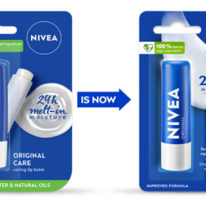 NIVEA Original Care 4.8g Lip Balm|24 H Melt in Moisture Formula|Natural Oils|Nourished Lips,4.8 g (Pack of 1)