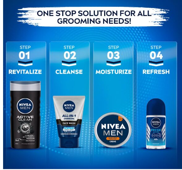 NIVEA MEN Dark Spot Reduction Face Wash 100 g | With Ginko and Ginseng Extracts for Clean, Healthy & Clear Skin in Summer | 10 X Vitamin C Effect for Radiant Skin |For Dark Spot Reduction - Image 2