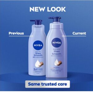 NIVEA Shea Smooth 400ml Body Lotion | 72 H Moisturization | With Deep Moisture Serum & Shea Butter | Non Greasy & Healthy Looking Skin