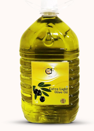 The Oil Factory Extra Light Olive Oil 5L | Pure & Healthy Cooking Oil | Ideal for Indian Cuisine, Frying, Baking, Salad Dressing | Rich in MUFA, Low Absorption | PET Bottle Family Pack