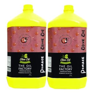 The Oil Factory Olive Pomace Oil, Ideal for All Indian Cooking, (Imported from Spain ) - 5 LTR Pack of 2