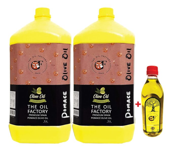 Buy 2 The Oil Factory Pomace Olive Oil - 5 Ltr Get One free 500 ml Extra Light Olive Oil
