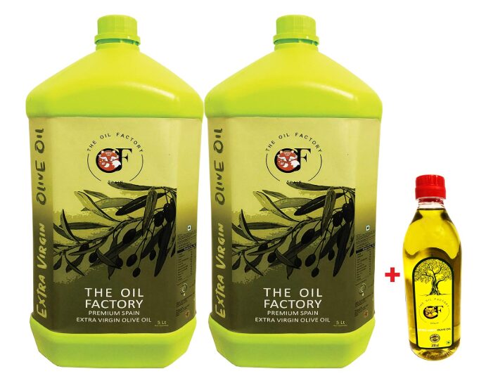 Buy 2 The Oil Factory Extra Virgin Olive Oil - 5 LTR Get 1 Free The Oil Factory Extra Light Olive Oil -500 ml