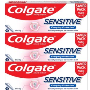 Colgate Sensitive Everyday Protection Toothpaste, For Sensitivity Relief, 480g (Pack of 3 x 160g)