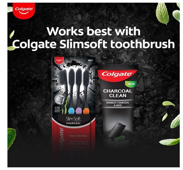 Colgate Charcoal Clean Deep Clean Oral Care Toothpaste, Bamboo Charcoal and Mint (Black Gel) 240g Saver Pack - Image 2