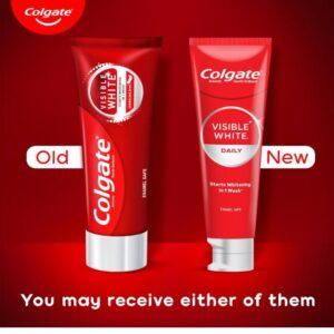 Colgate Visible White, Teeth Whitening Toothpaste, 50g (Sparkling Mint)