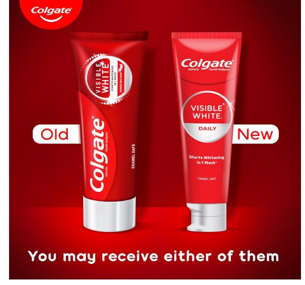 Colgate Visible White, Teeth Whitening Toothpaste, 50g (Sparkling Mint)