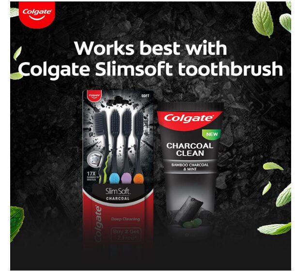 Colgate Charcoal Clean Black Gel Toothpaste, 120g, Bamboo Charcoal and Wintergreen Mint for a Clean Mouth Experience(Bad Breath Treatment) - Image 2