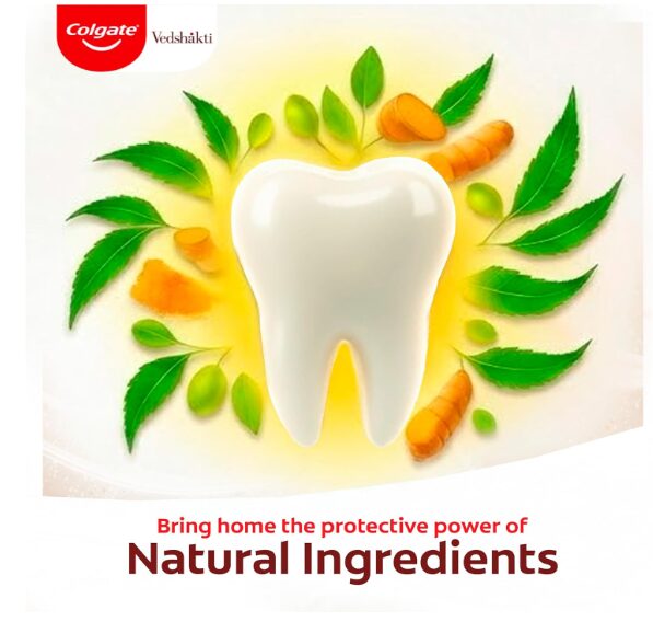 Colgate Swarna Vedshakti Ayurvedic Oral Care Toothpaste with anti-germ properties for whole mouth protection - 200gm - Image 2