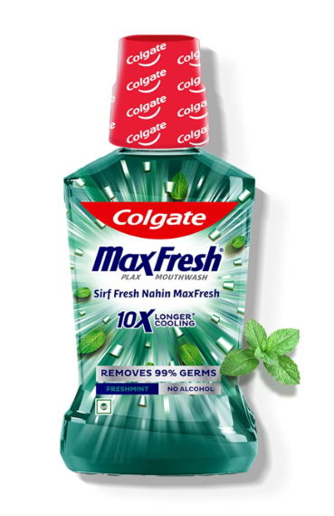 Colgate Plax Antibacterial Mouthwash, 24/7 Fresh Breath - (Fresh Mint) 250 ml(Pack of 1)