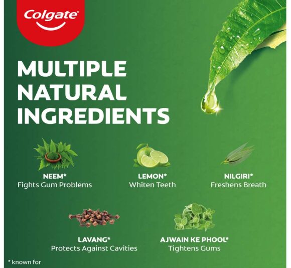 Colgate Active Salt Neem Toothpaste, Germ Fighting Toothpaste For Healthy, Tight Gums, Oral Care 200G - Image 2