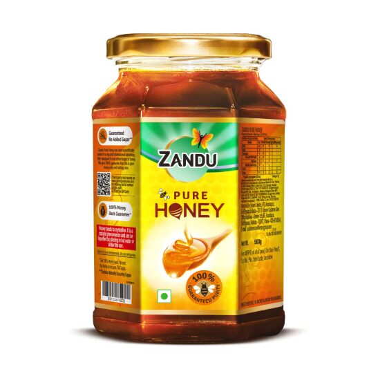 Zandu Pure Honey, 100% Purity, No Added Sugar, 500g