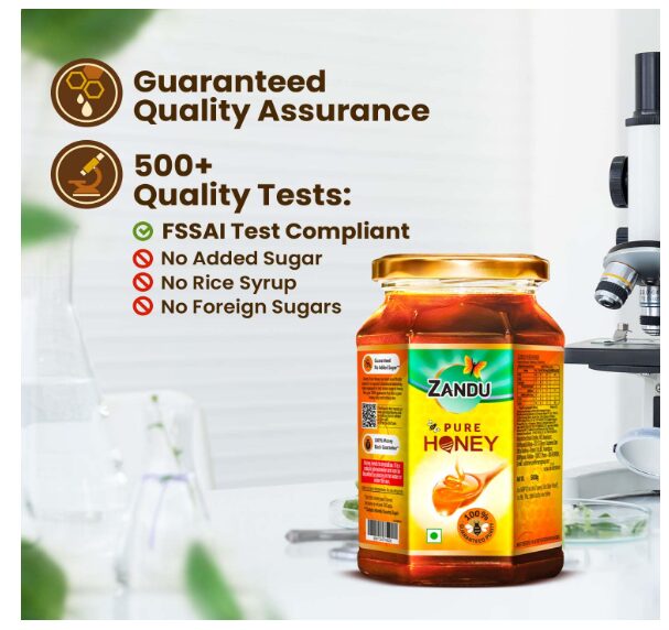 Zandu Pure Honey, 100% Purity, No Added Sugar, 500g - Image 2