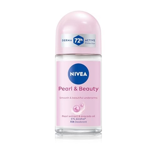 NIVEA Pearl & Beauty Deo Roll On 50ml | Underarm Roll On for Women | Pearl Extracts & Avocado Oil | Alcohol-Free