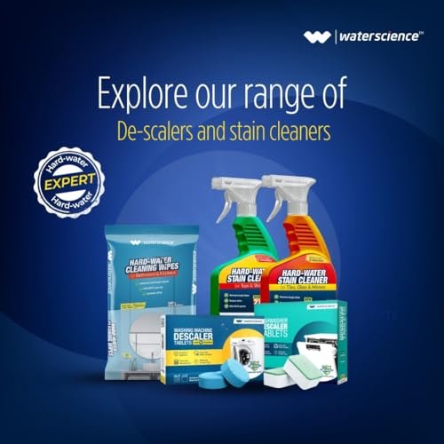 WaterScience Quick Hard Water Stain Remover Spray Combo Pack 1L | Limescale Remover with Microfiber Cloth | Bathroom & Kitchen Descaler for Taps, Tiles, Glass & Mirrors - Image 2