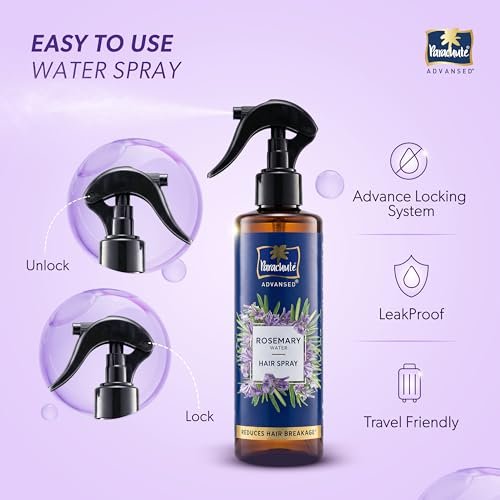 Parachute Advansed Rosemary Water Hair Spray | 100ml | Reduces Hair Breakage* | Non‑Sticky Formula | Natural Shine | Scalp‑Soothing - Image 2