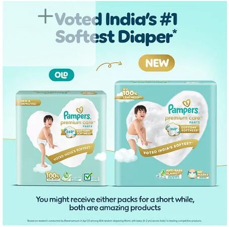 Pampers Premium Care Pants XL 72 | No Marks Design | India's Softest Diaper - Image 2