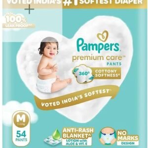 Pampers Premium Care Pants M 54 | No Marks Design | India's Softest Diaper