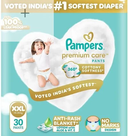 Pampers Premium Care Pants XXL 30 | No Marks Design | India's Softest Diaper