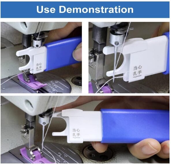 Gemsy Automatic Needle Threader Tool for Sewing Machine, Quick Threading Device for Hand & Machine Needles, Easy Stitch Insertion Tool for Elderly & Beginners, Portable Sewing Accessories - Image 2
