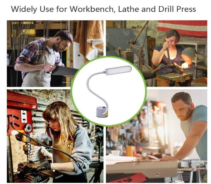 GEMSY Y21 Sewing Machine Led Light Lamp with Flexible Gooseneck Magnetic Mounting Base Working Lamp for Industrial & Home Sewing - Adjustable LED for Tailoring Use - Image 2