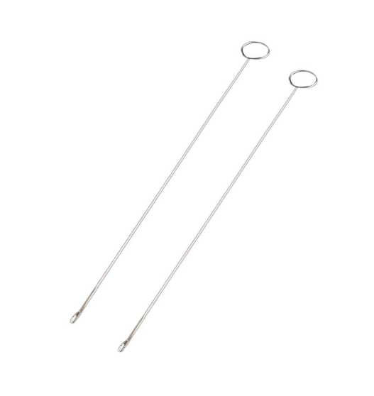 Gemsy Hooked Needle Set of 1 for Tailoring, Loop Turner Hook Sewing- Perfect Tools for Piping, Knots, Bias Tubing - Stainless Steel - Ideal for Button Looping, Trims, DIY