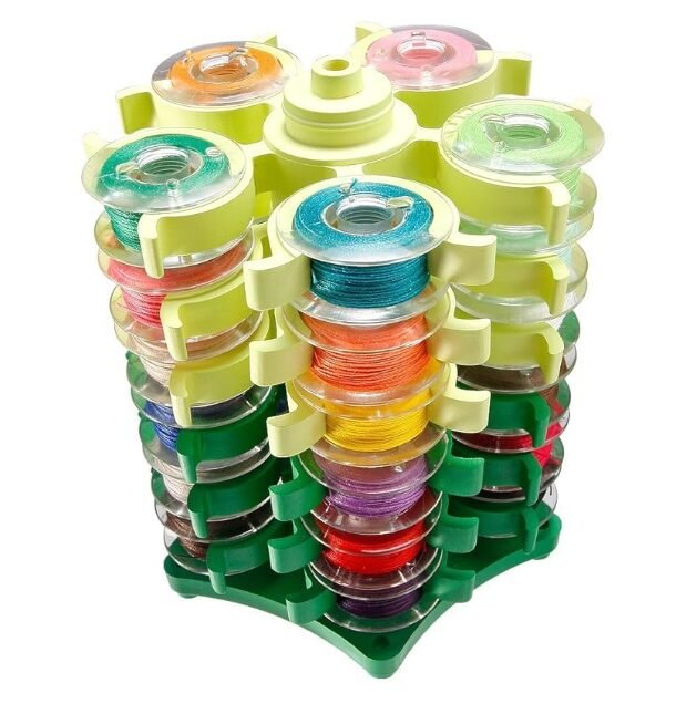 Gemsy Bobbin Tower Storage 30pcs | Easy Bobbin Storage Tower | Silicon Bobbin Tower Storage | Tailoring Accessories | DIY