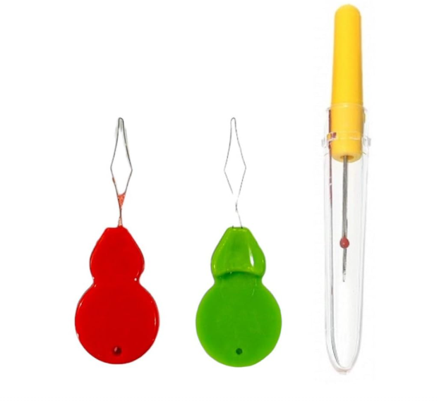 Zenith Needle Threader & Seam Ripper Set | 2 Threaders & 1 Small Seam Ripper for Hand & Machine Sewing | Quick Threading & Precision Stitch Removal | Compact, Portable & Durable for Sewing Kits