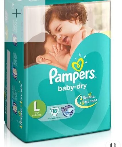 Pampers Taped Diapers Large - 18 Pieces - Image 2