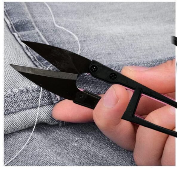 Zenith Metal Embroidery Sewing Snips | Set of 2 Sharp Thread Cutter Scissors for Sewing, Stitching & Tailoring | Precision Fabric & Thread Cutter Tool (Black) - Image 2