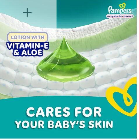 Pampers Complete Skin Comfort Pants, Anti-rash blanket, Lotion with Vitamin E & Aloe Vera, Double Extra Large size baby Diapers, (XXl) 42 Count, 15-25 kg - Image 3